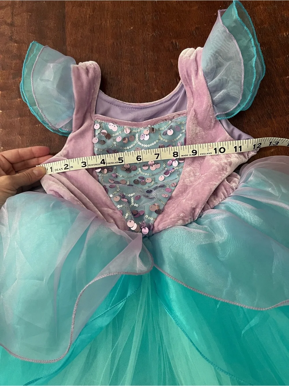 Kids Ariel like Princess Dress Costume Full Skirt